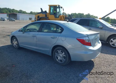 2012 Honda Civic Hybrid Hybrid L z USA, uszkodzony, nr VIN JHMFB4F31CS003123